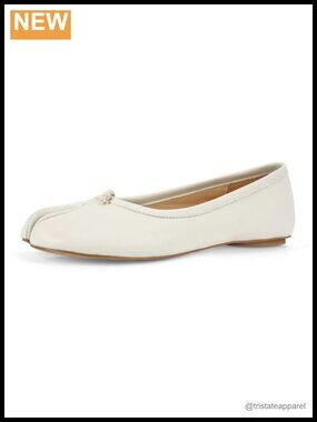 Split Toe Ballet Flats Slip-On Comfort Wide Width Work Shoes